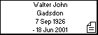 Walter John Gadsdon