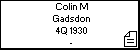 Colin M Gadsdon