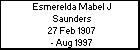 Esmerelda Mabel J Saunders