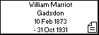 William Marriot Gadsdon