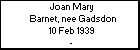 Joan Mary Barnet, nee Gadsdon
